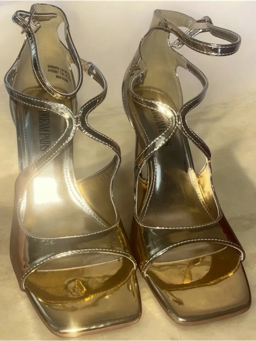 🔥Gold Strappy Sandals
